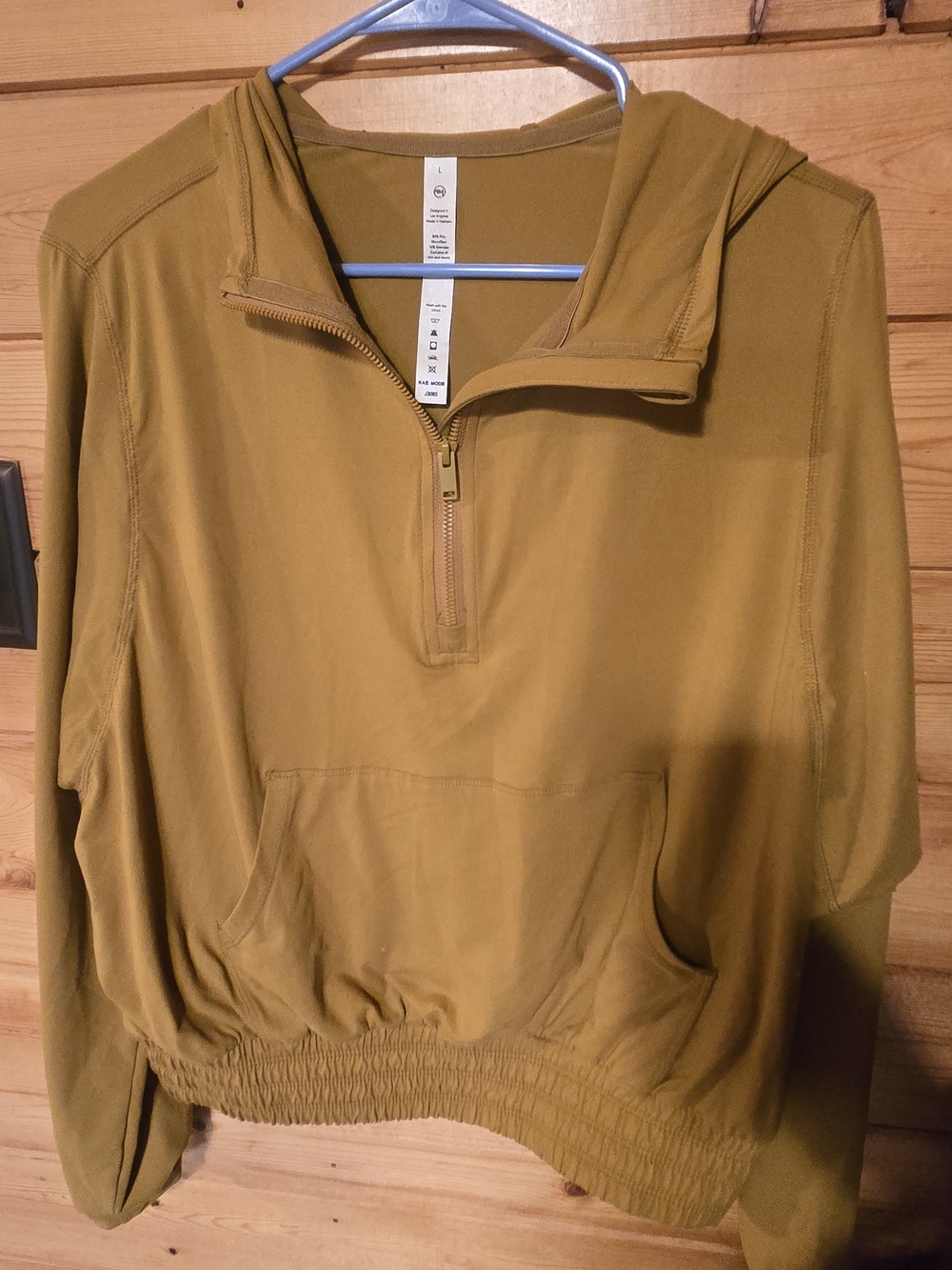 Quarter-Zip Pullover Hoodie in Mustard